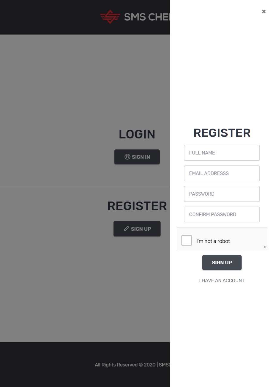 Register screen